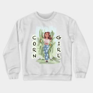 Corn girl raw vegan Crewneck Sweatshirt